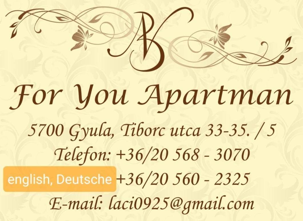 For You Apartman Дьюла Экстерьер фото